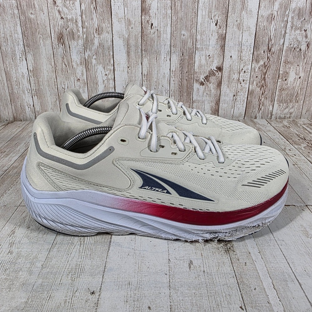 Altra Paradigm 7 Mens Running Shoes Size 11 Cream Red Stability AL0A82BW140